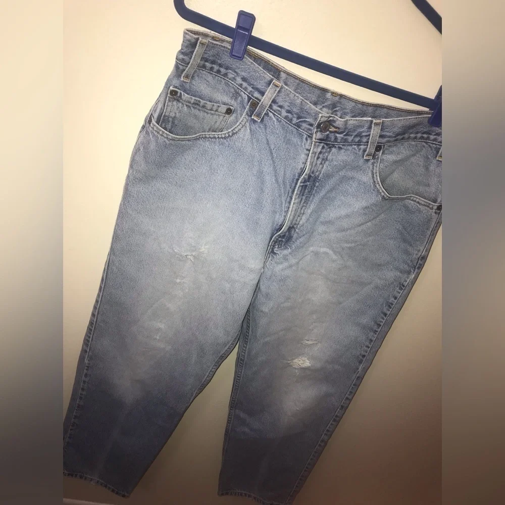 𝅺LEVI'S Mens Cotton Relaxed Fit Straight Leg Vintage Y2K Blue Jean Size 36X30